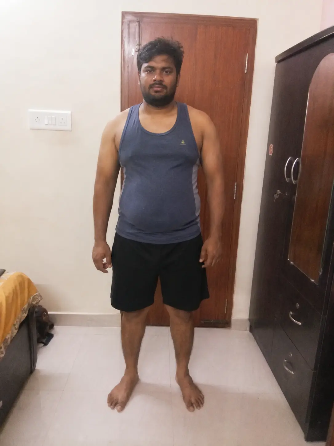 Dinesh before training
